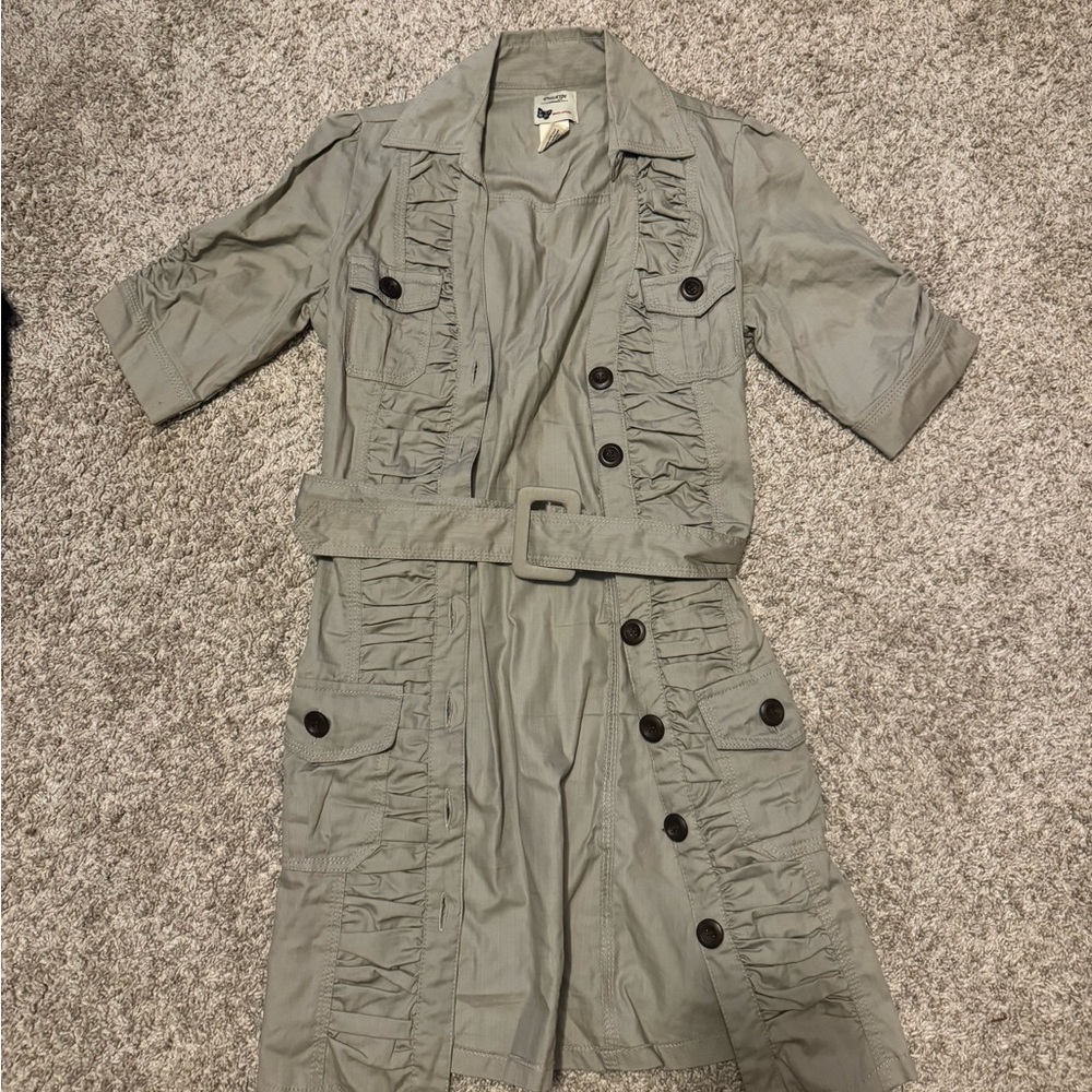 Prototype Authentic Quality Apparel Grey Button D… - image 1